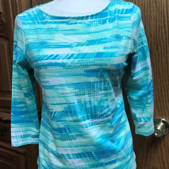 Vintage Ruby Rd. PS Top Boat Neck, Pull over Top - Picture 1 of 6